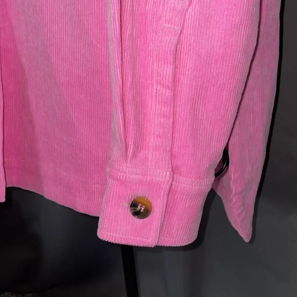 NWT.  Women’s Pink Corduroy Button down shirt.  Size 34. - Picture 3 of 9